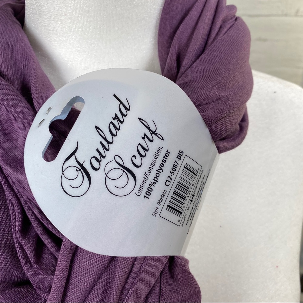 ⭐️SEE NEW LISTING⭐️Hot Steps Purple Foulard Scarf - Picture 3 of 6